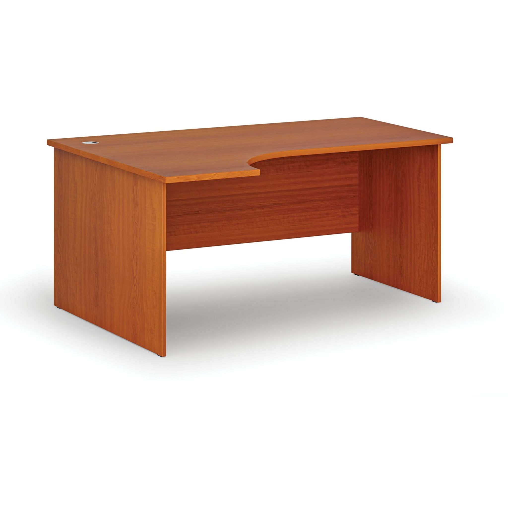 Rohový kancelářský psací stůl PRIMO WOOD, 160x120 cm, levý, třešeň