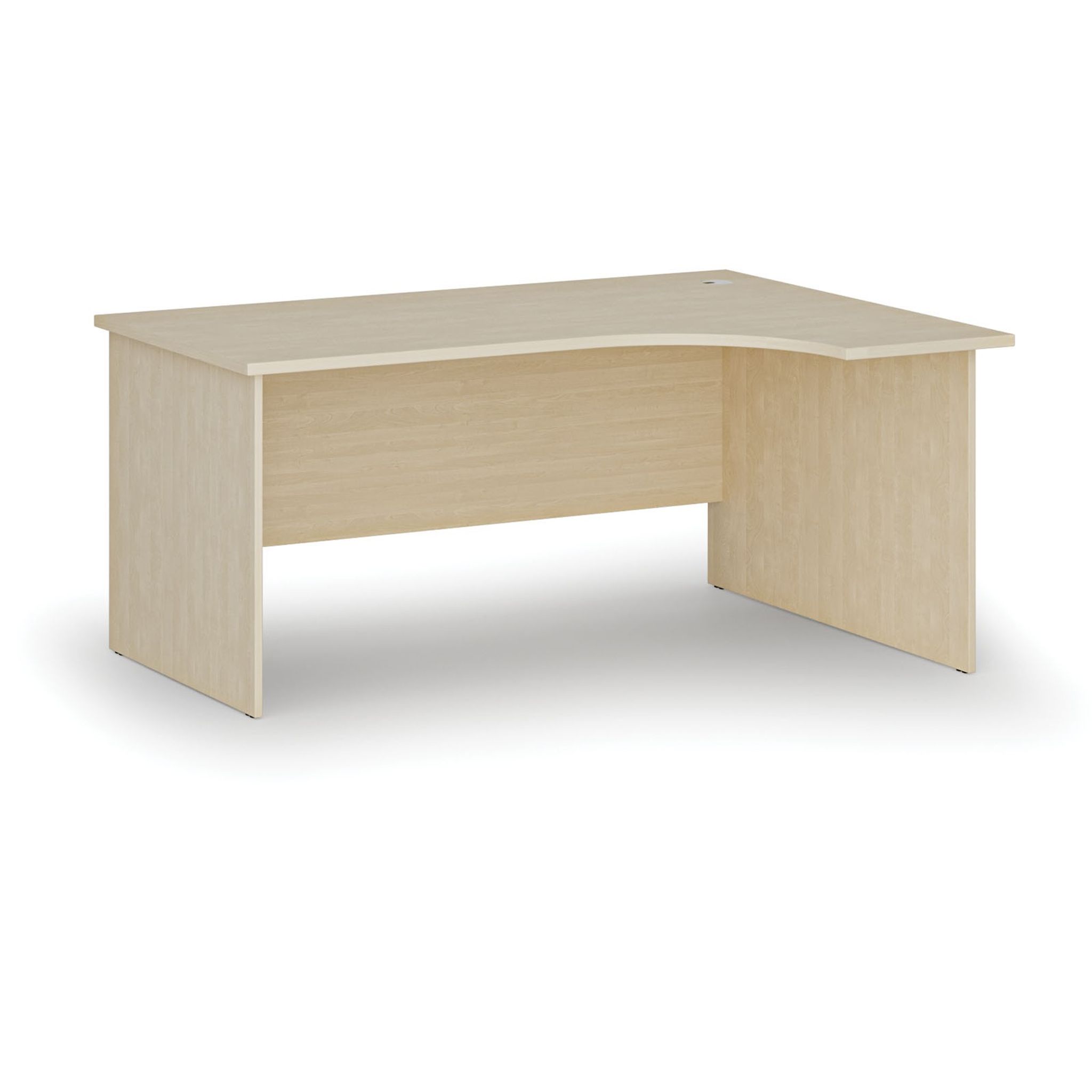 Rohový kancelářský psací stůl PRIMO WOOD, 160x120 cm, pravý, bříza
