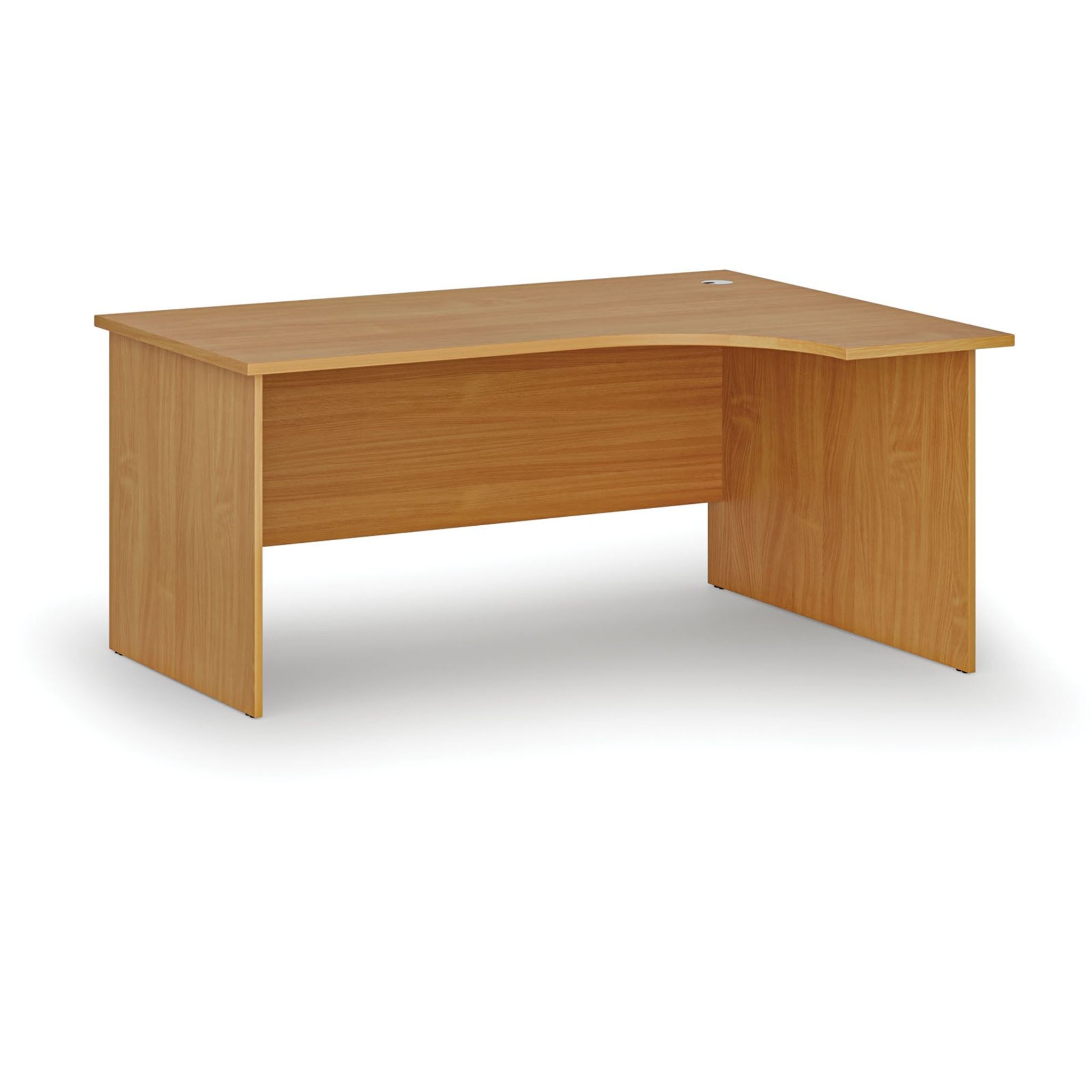 Rohový kancelářský psací stůl PRIMO WOOD, 160x120 cm, pravý, buk