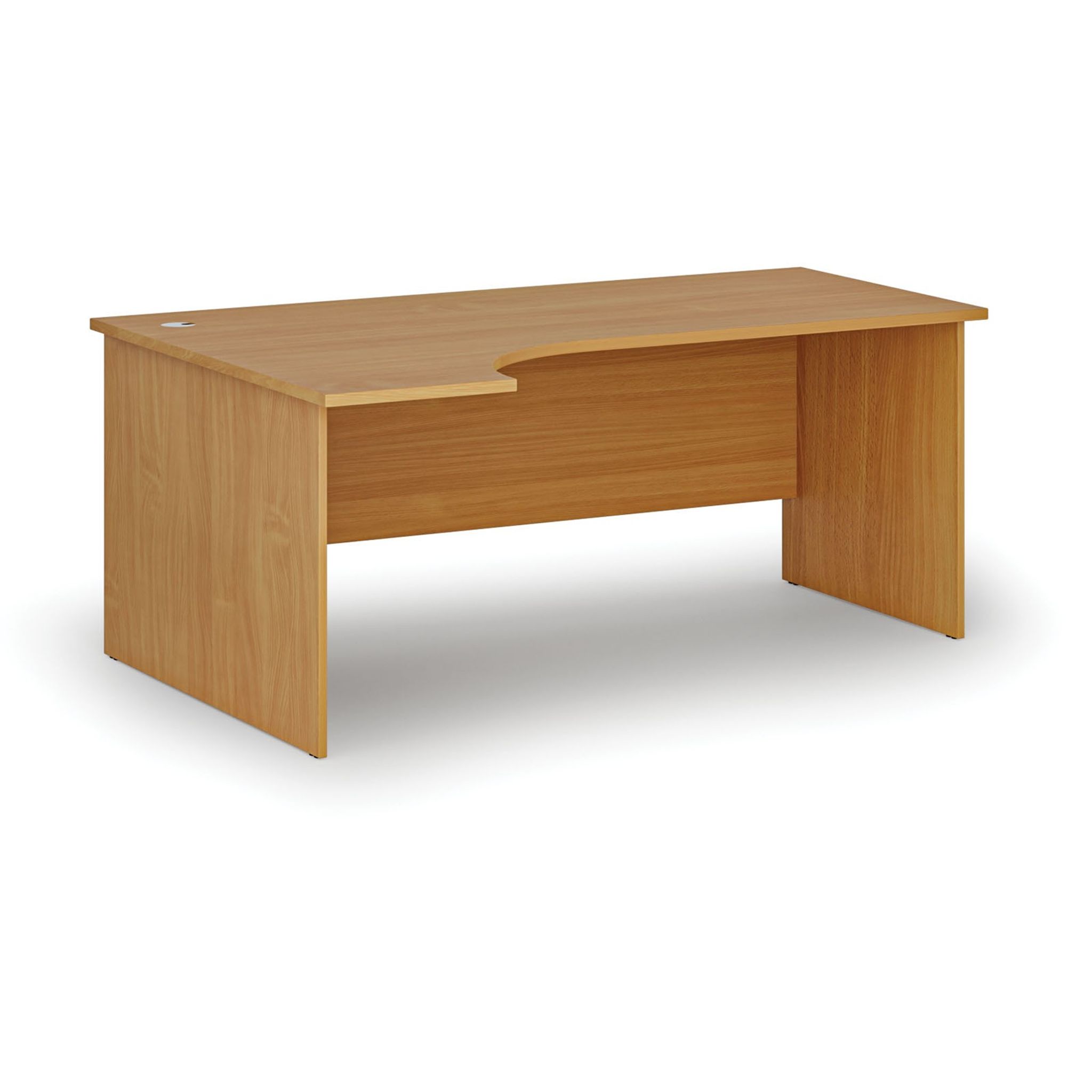 Rohový kancelářský psací stůl PRIMO WOOD, 180x120 cm, levý, buk