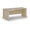 Rohový kancelářský psací stůl PRIMO WOOD, 180x120 cm, levý, dub přírodní