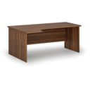 Rohový kancelářský psací stůl PRIMO WOOD, 180x120 cm, levý, ořech