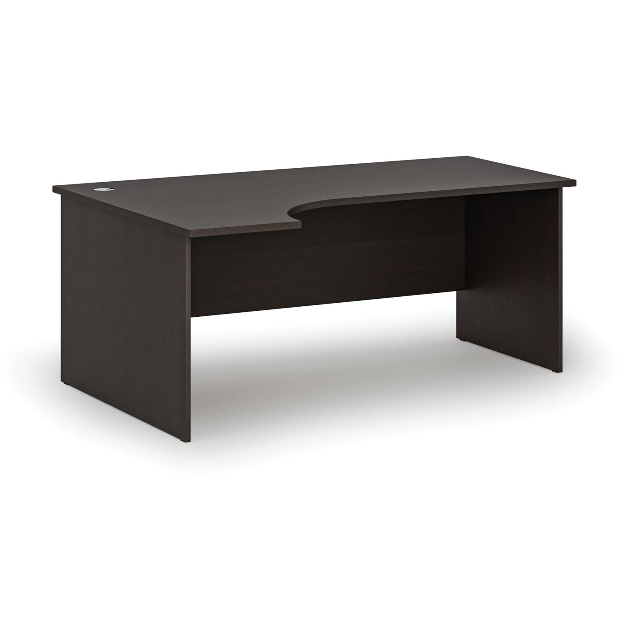 Rohový kancelářský psací stůl PRIMO WOOD, 180x120 cm, levý, wenge