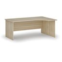 Rohový kancelářský psací stůl PRIMO WOOD, 180x120 cm, pravý, dub přírodní