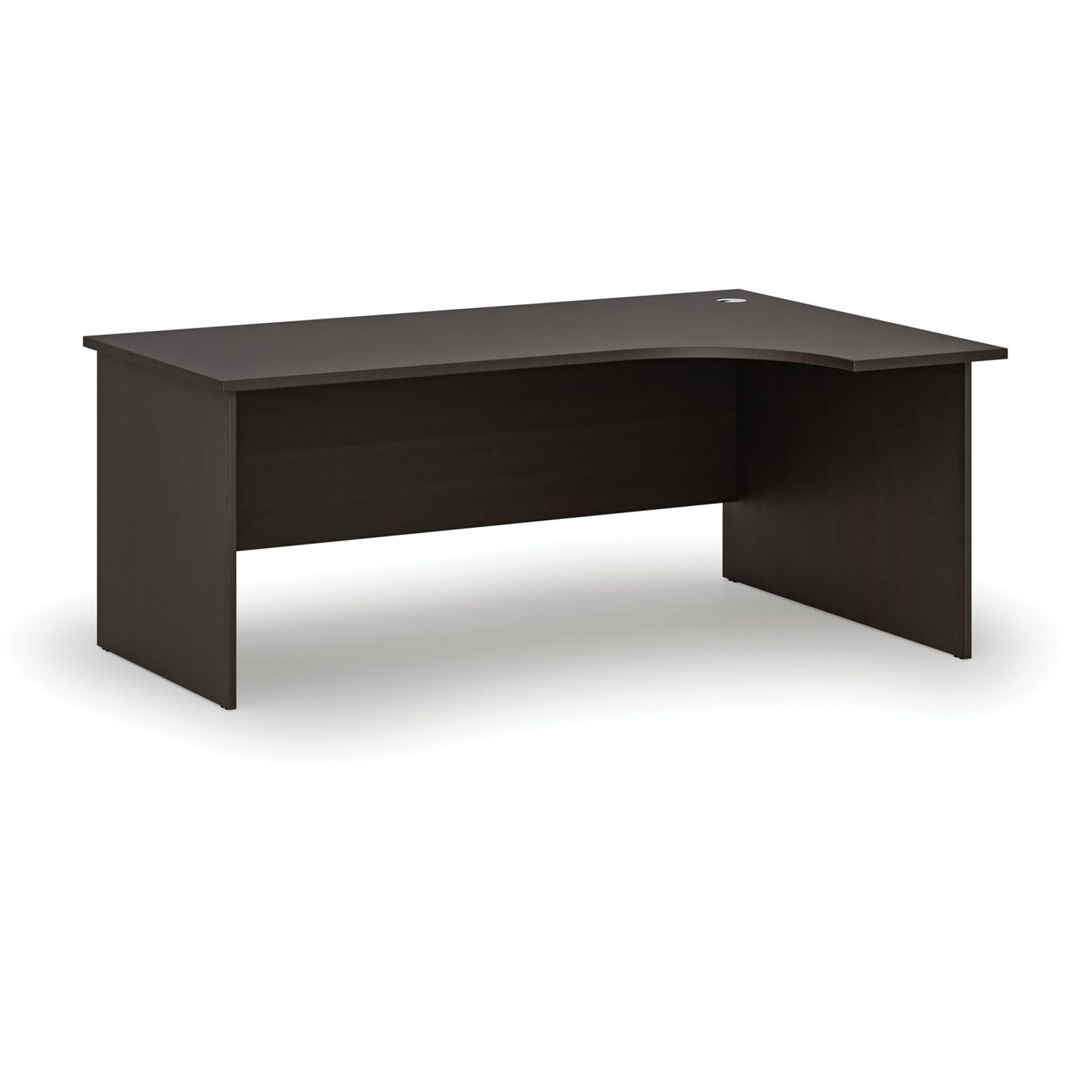 Rohový kancelářský psací stůl PRIMO WOOD, 180x120 cm, pravý, wenge