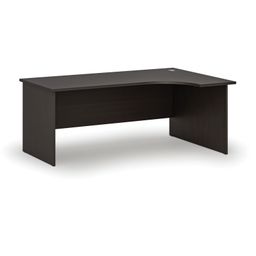 Rohový kancelářský psací stůl PRIMO WOOD, 180x120 cm, pravý, wenge