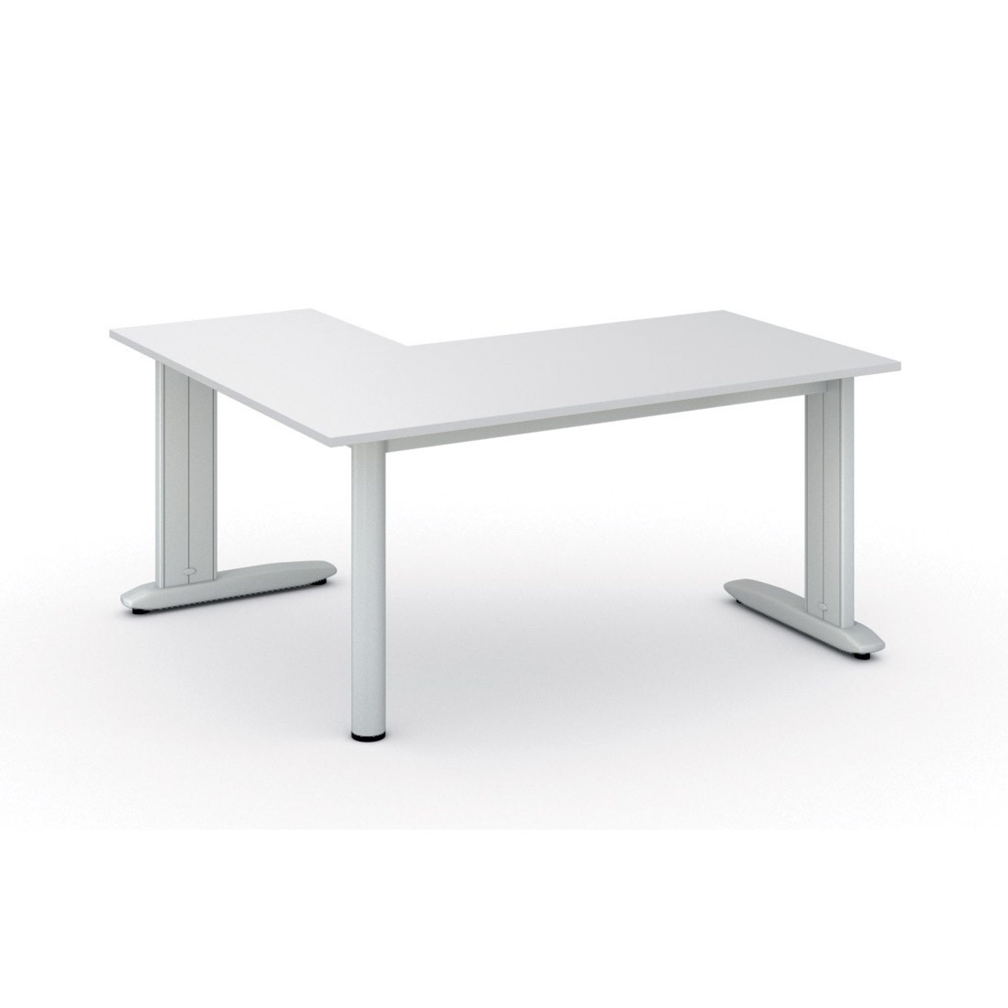 Rohový kancelářský stůl PRIMO FLEXIBLE, 160x140 cm, bílá