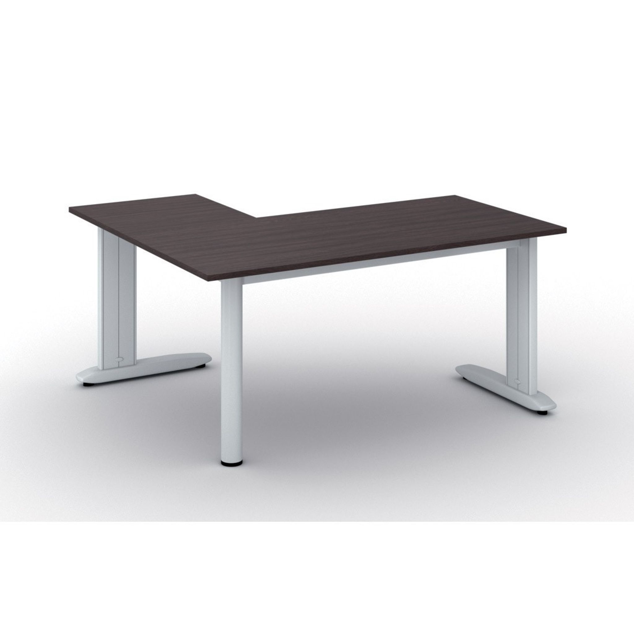 Rohový kancelářský stůl PRIMO FLEXIBLE, 160x140 cm, wenge