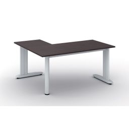 Rohový kancelářský stůl PRIMO FLEXIBLE, 160x140 cm, wenge