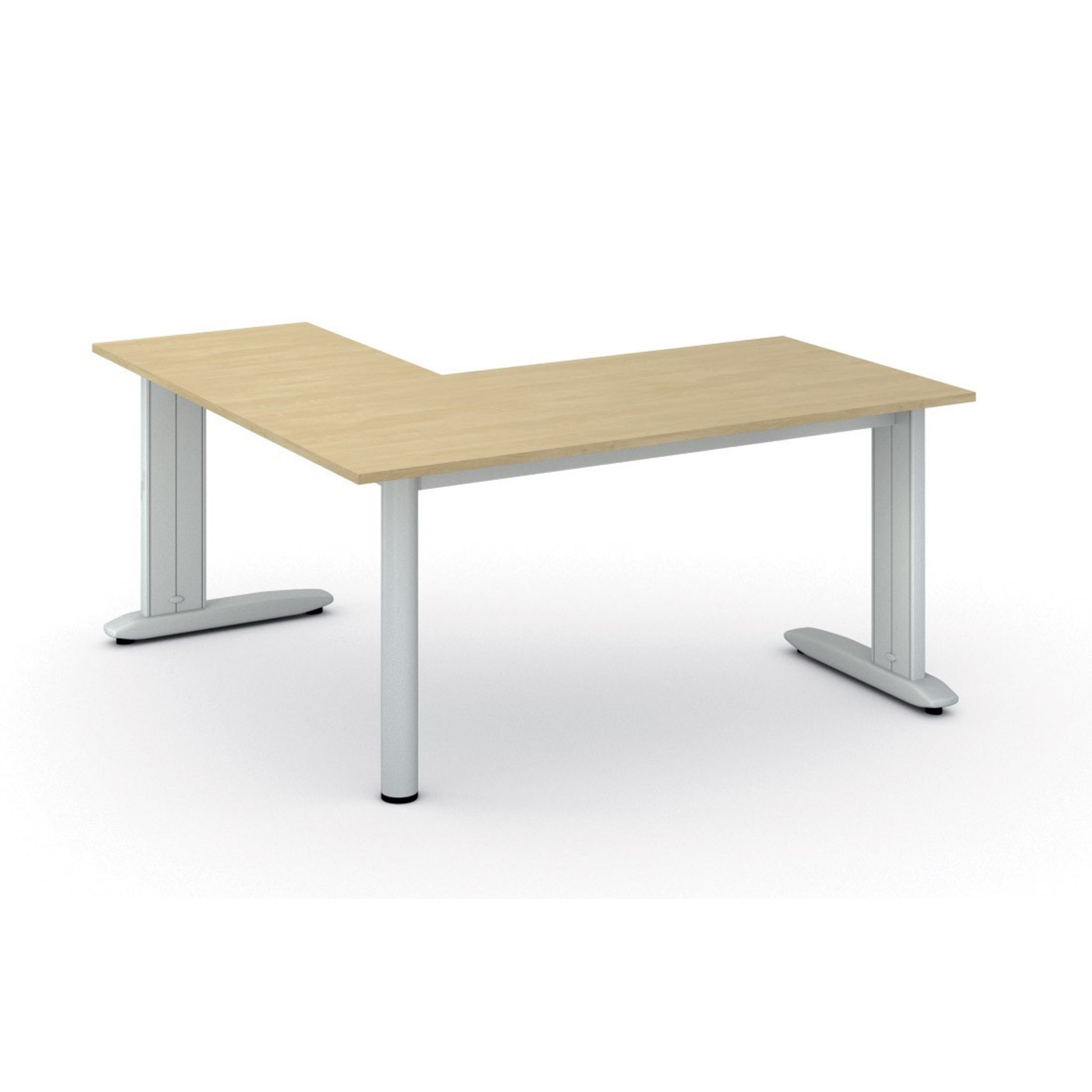 Rohový kancelářský stůl PRIMO FLEXIBLE, 160x160 cm, bříza