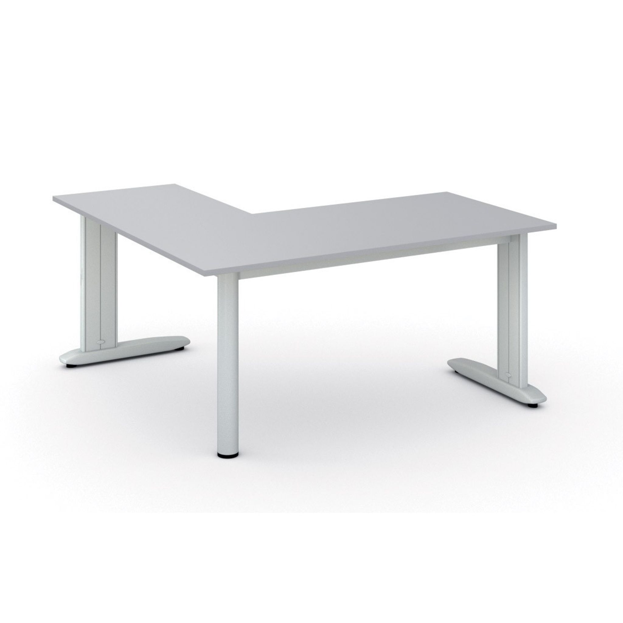 Rohový kancelářský stůl PRIMO FLEXIBLE, 160x160 cm, šedá