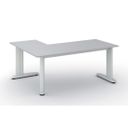 Rohový kancelářský stůl PRIMO FLEXIBLE, 180x140 cm, šedá
