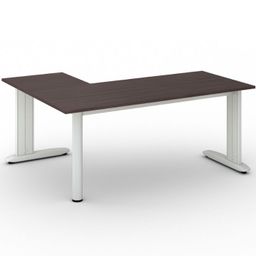 Rohový kancelářský stůl PRIMO FLEXIBLE, 180x140 cm, wenge