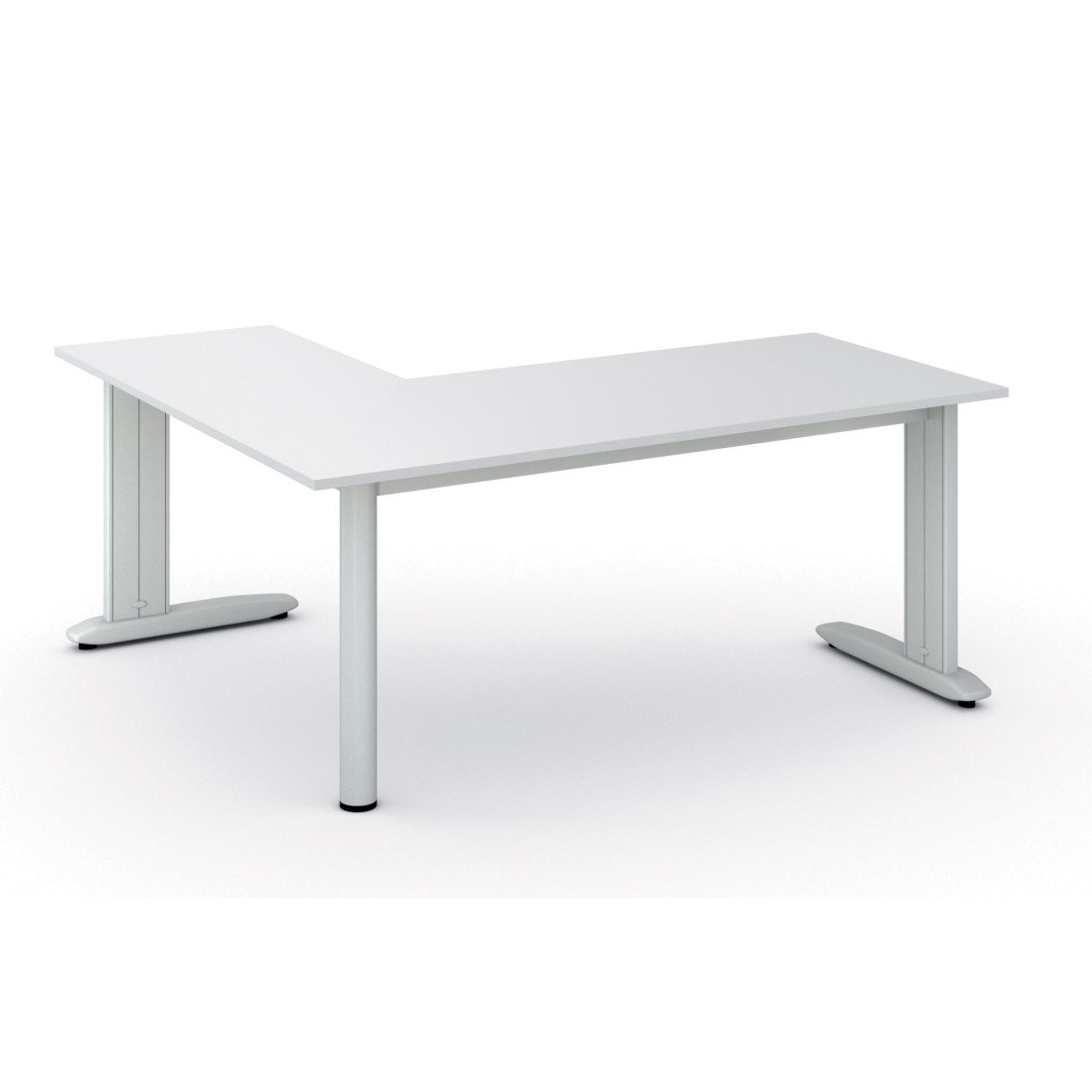 Rohový kancelářský stůl PRIMO FLEXIBLE, 180x160 cm, bílá