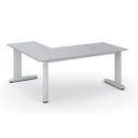 Rohový kancelářský stůl PRIMO FLEXIBLE, 180x160 cm, šedá