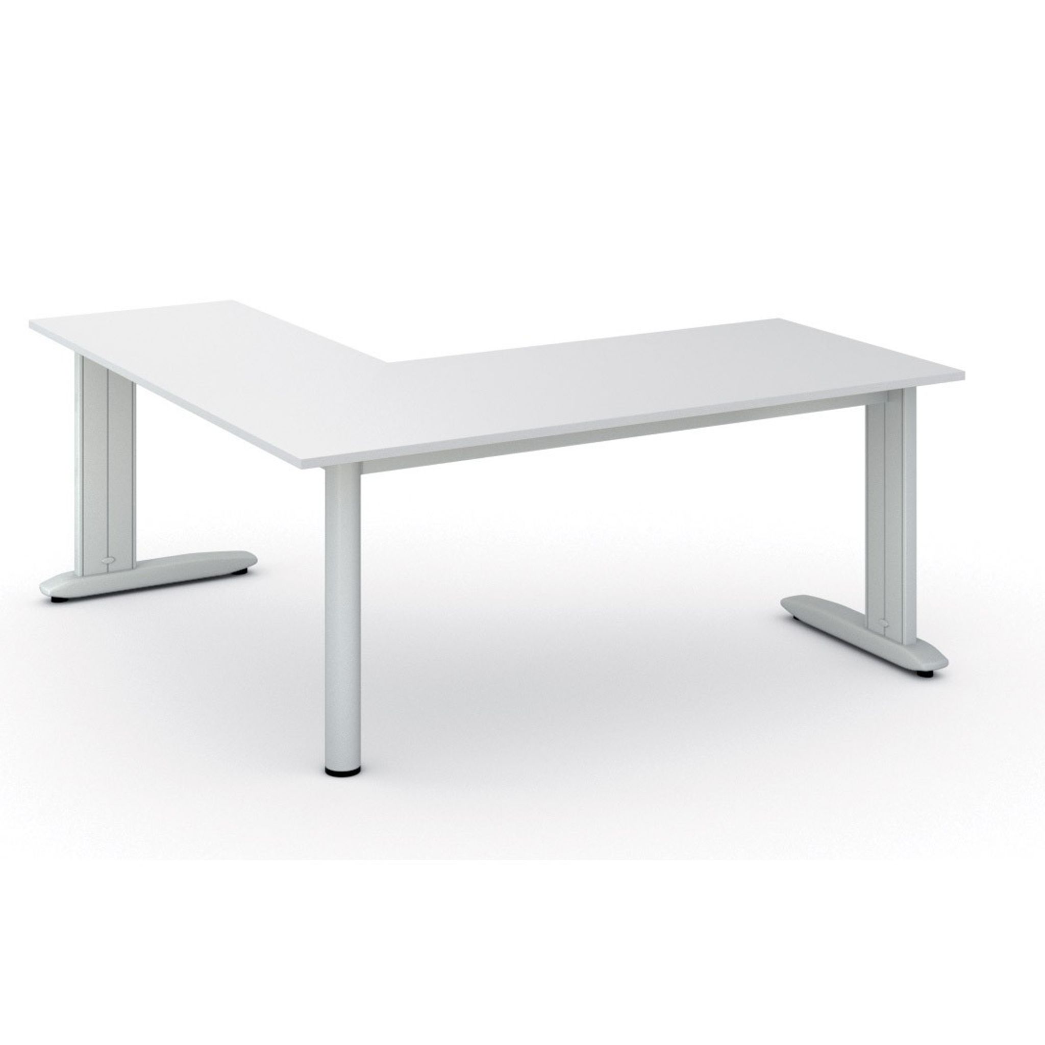 Rohový kancelářský stůl PRIMO FLEXIBLE, 180x180 cm, bílá