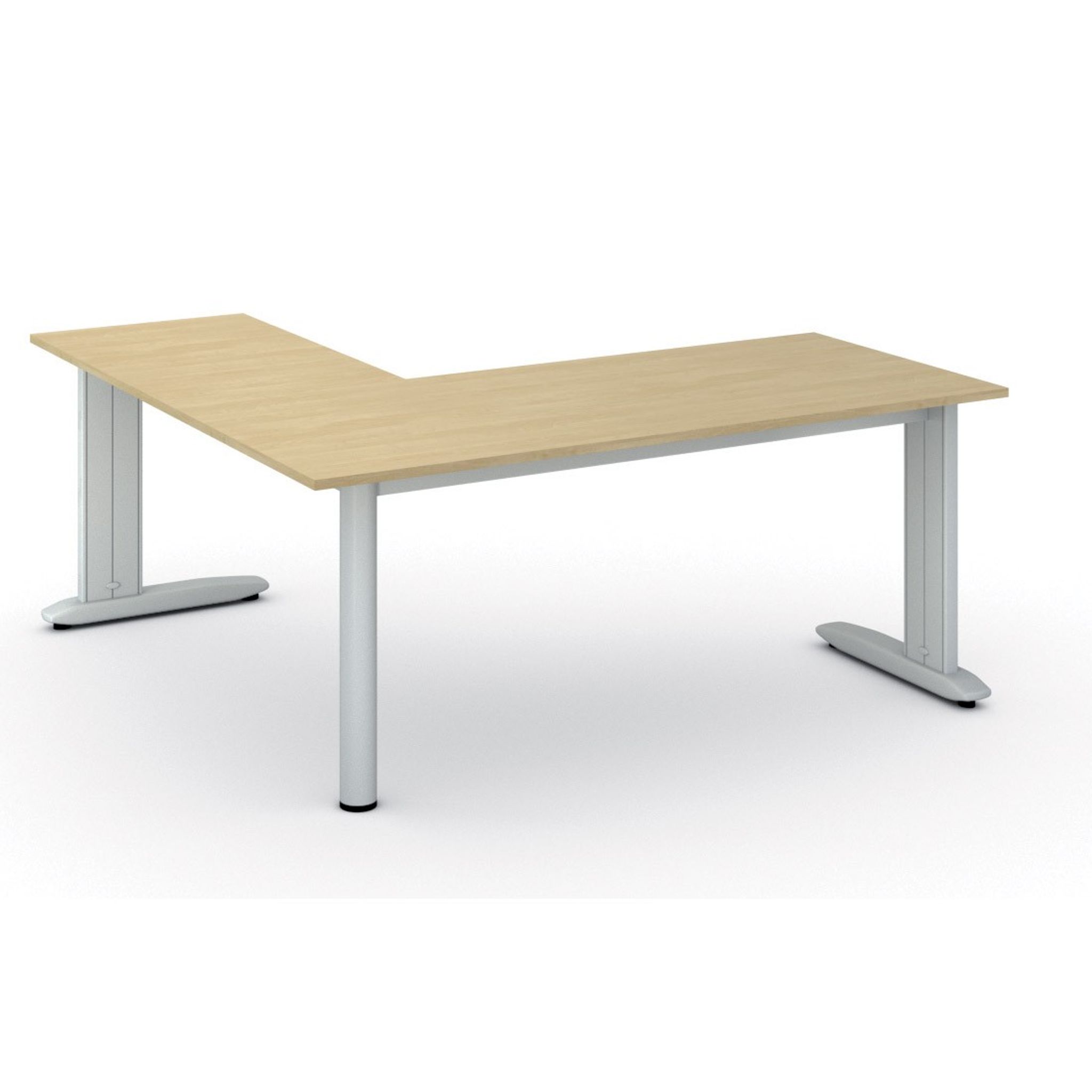 Rohový kancelářský stůl PRIMO FLEXIBLE, 180x180 cm, bříza