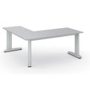 Rohový kancelářský stůl PRIMO FLEXIBLE, 180x180 cm, šedá