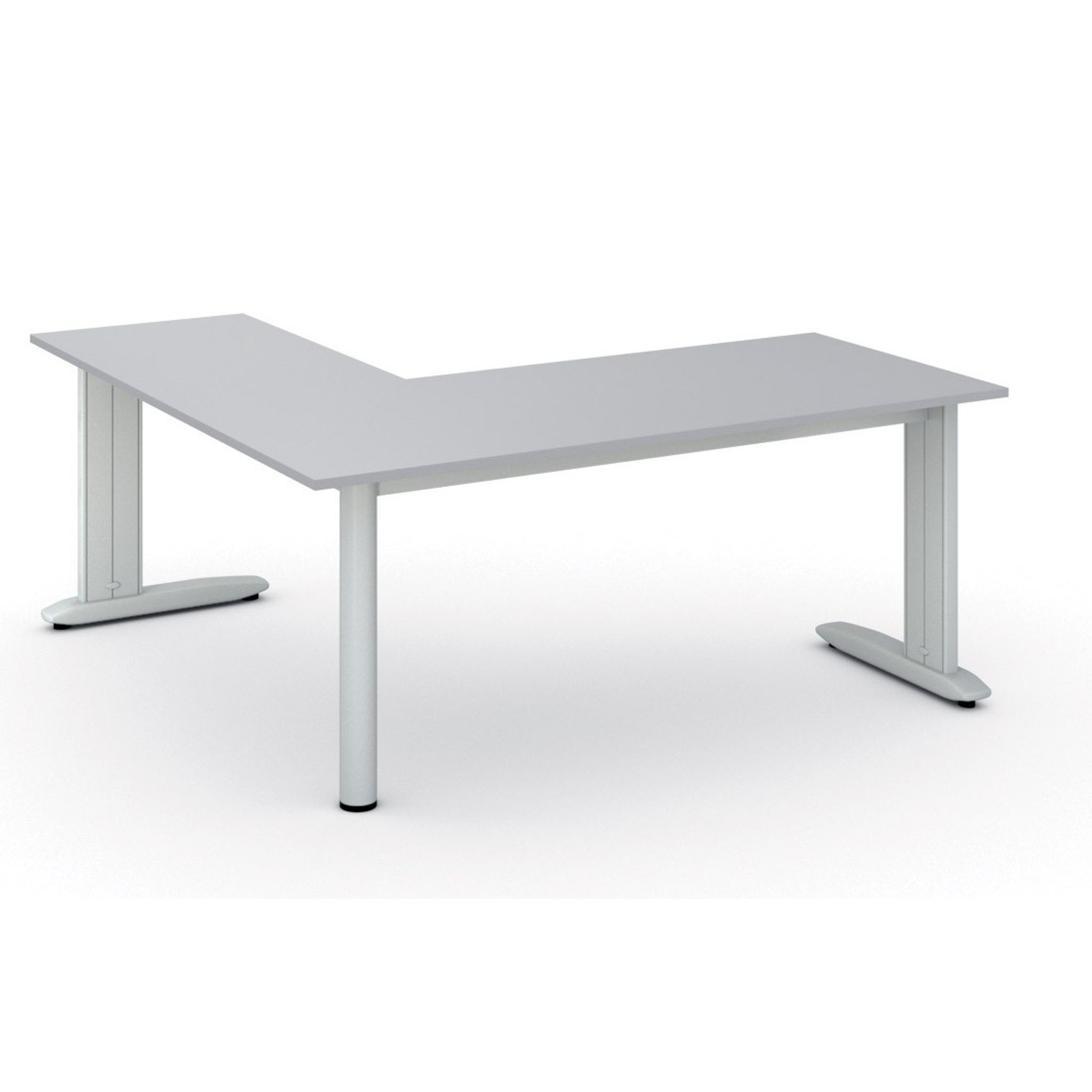 Rohový kancelářský stůl PRIMO FLEXIBLE, 180x180 cm, šedá