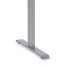 Rohový polohovací stůl se zaoblenými rohy, 180x120 cm, 1 motor, L/P, šedá podnož, bříza