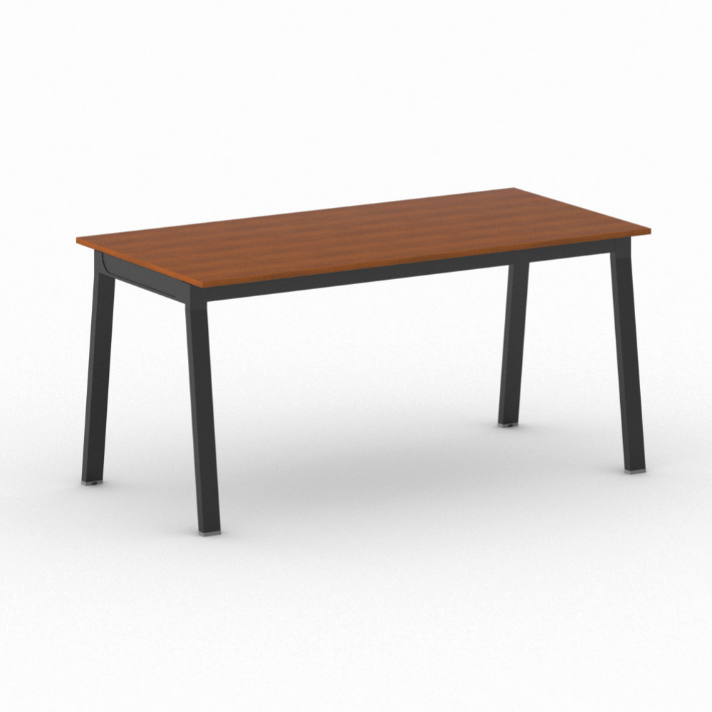 Fotografia produktu: Rokovací kancelársky stôl PRIMO BASIC, 160x80 cm, čierna podnož, čerešňa