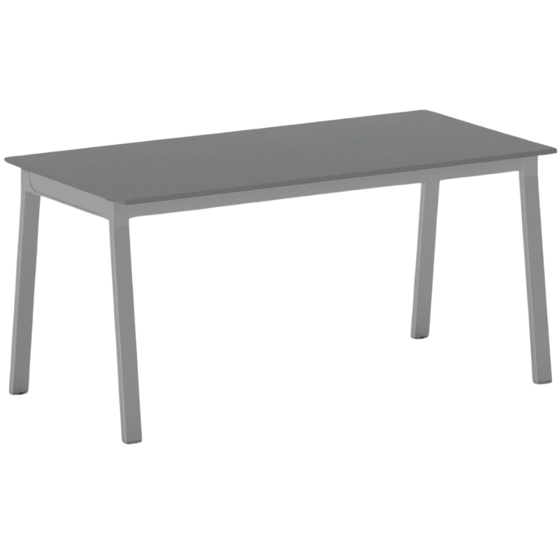 Fotografia produktu: Rokovací kancelársky stôl PRIMO BASIC, 160x80 cm, sivostrieborná podnož, grafit