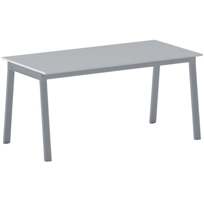 Fotografia produktu: Rokovací kancelársky stôl PRIMO BASIC, 160x80 cm, sivostrieborná podnož, sivá