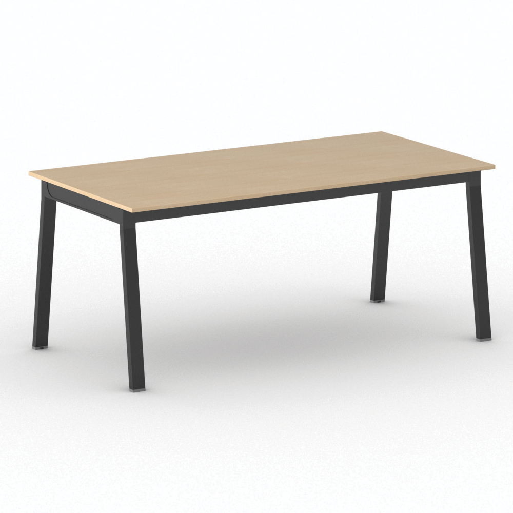 Fotografia produktu: Rokovací kancelársky stôl PRIMO BASIC, 180x90 cm, čierna podnož, buk