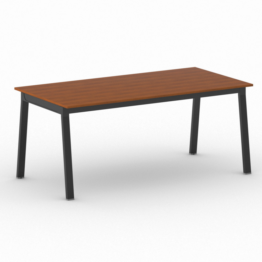 Fotografia produktu: Rokovací kancelársky stôl PRIMO BASIC, 180x90 cm, čierna podnož, čerešňa
