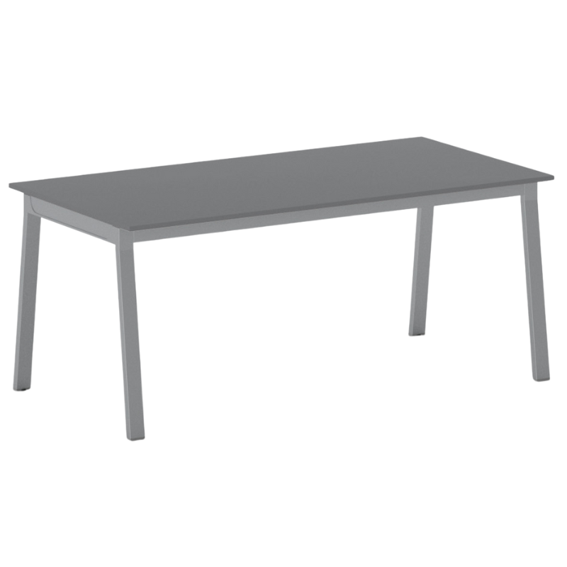Fotografia produktu: Rokovací kancelársky stôl PRIMO BASIC, 180x90 cm, sivostrieborná podnož, grafit
