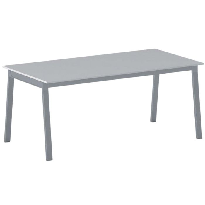 Fotografia produktu: Rokovací kancelársky stôl PRIMO BASIC, 180x90 cm, sivostrieborná podnož, sivá