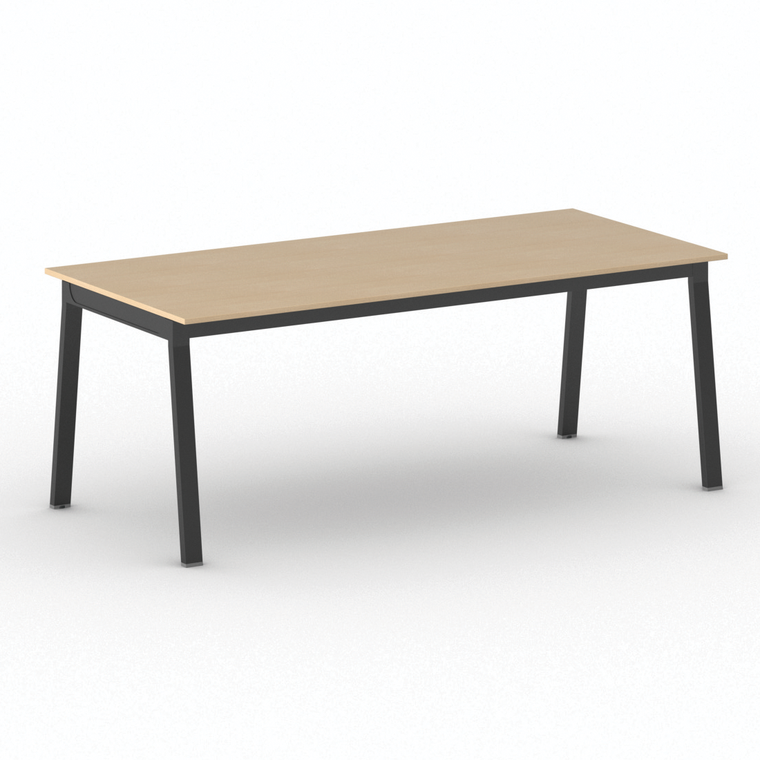 Fotografia produktu: Rokovací kancelársky stôl PRIMO BASIC, 200x90 cm, čierna podnož, buk