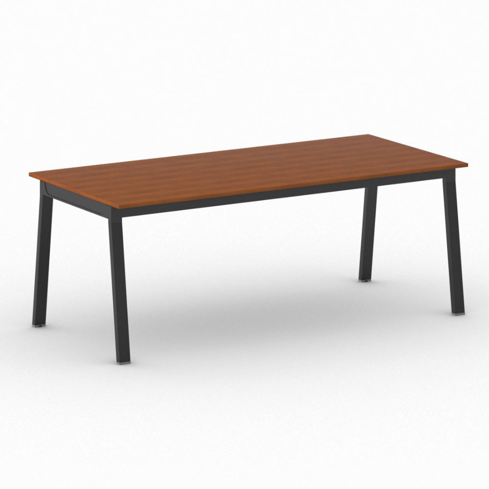 Fotografia produktu: Rokovací kancelársky stôl PRIMO BASIC, 200x90 cm, čierna podnož, čerešňa
