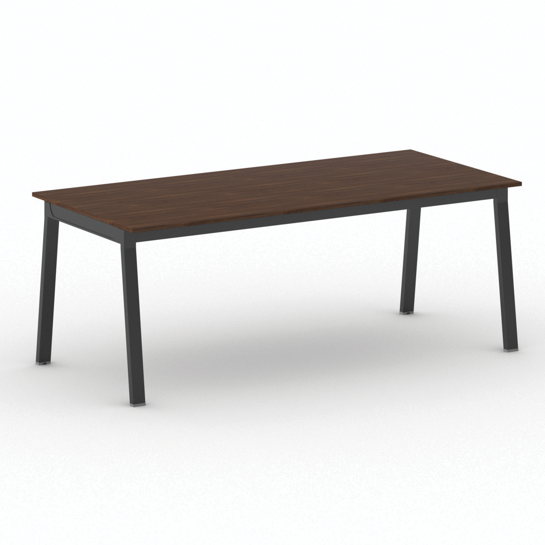 Fotografia produktu: Rokovací kancelársky stôl PRIMO BASIC, 200x90 cm, čierna podnož, orech