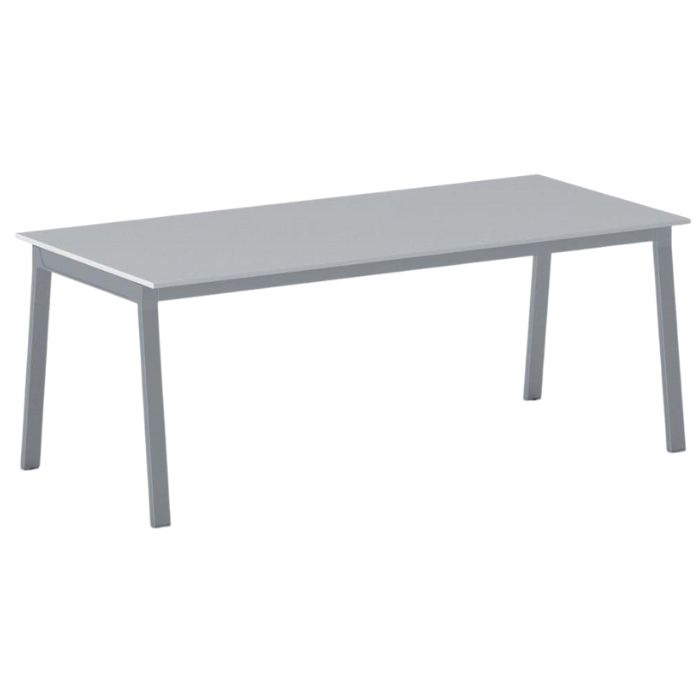 Fotografia produktu: Rokovací kancelársky stôl PRIMO BASIC, 200x90 cm, sivostrieborná podnož, sivá