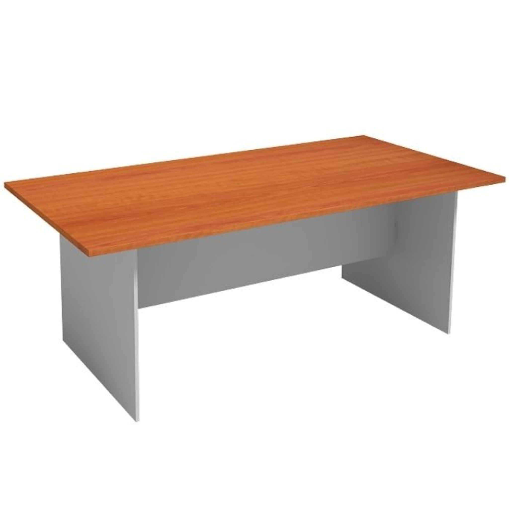 Rokovací stôl PRIMO FLEXI 2000 x 1000 mm, hranatý, sivá / čerešňa