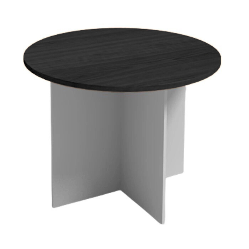 Fotografia produktu: Rokovací stôl s guľatou doskou PRIMO GRAY, priemer 100 cm, sivá/wenge