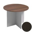 Rokovací stôl s guľatou doskou PRIMO GRAY, priemer 1000 mm, sivá / wenge