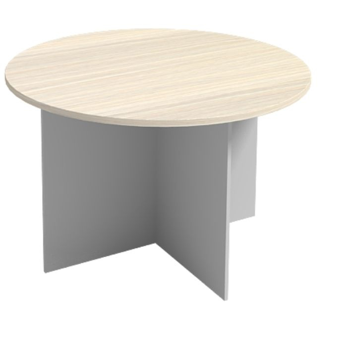 Fotografia produktu: Rokovací stôl s guľatou doskou PRIMO GRAY, priemer 120 cm, sivá/breza