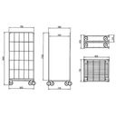 Rollbehälter mit Gitterwänden, Gitterwagen BASIC, 4x Gitterboden, 1665x710x805 mm