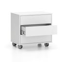 Rollcontainer, Büro-Sideboard LAYERS White, 3 Schubladen, 600 x 400 x 575 mm, weiß