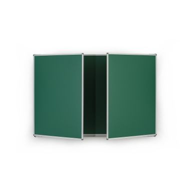 Rozevírací zelená keramická tabule pro popis křídou, magnetická, 2400 x 900 mm