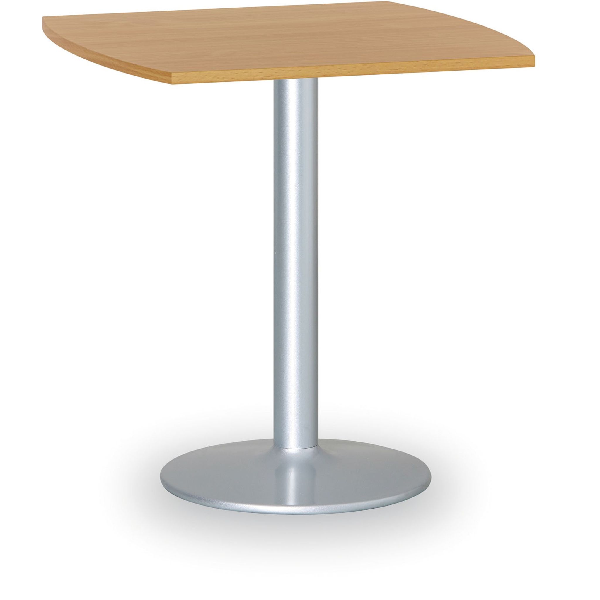 Runder Konferenztisch, Bistrotisch FILIP II, 66x66 cm, graue Metallgestell, Buche