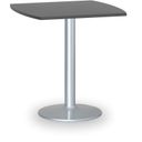 Runder Konferenztisch, Bistrotisch FILIP II, 66x66 cm, graue Metallgestell, Graphit