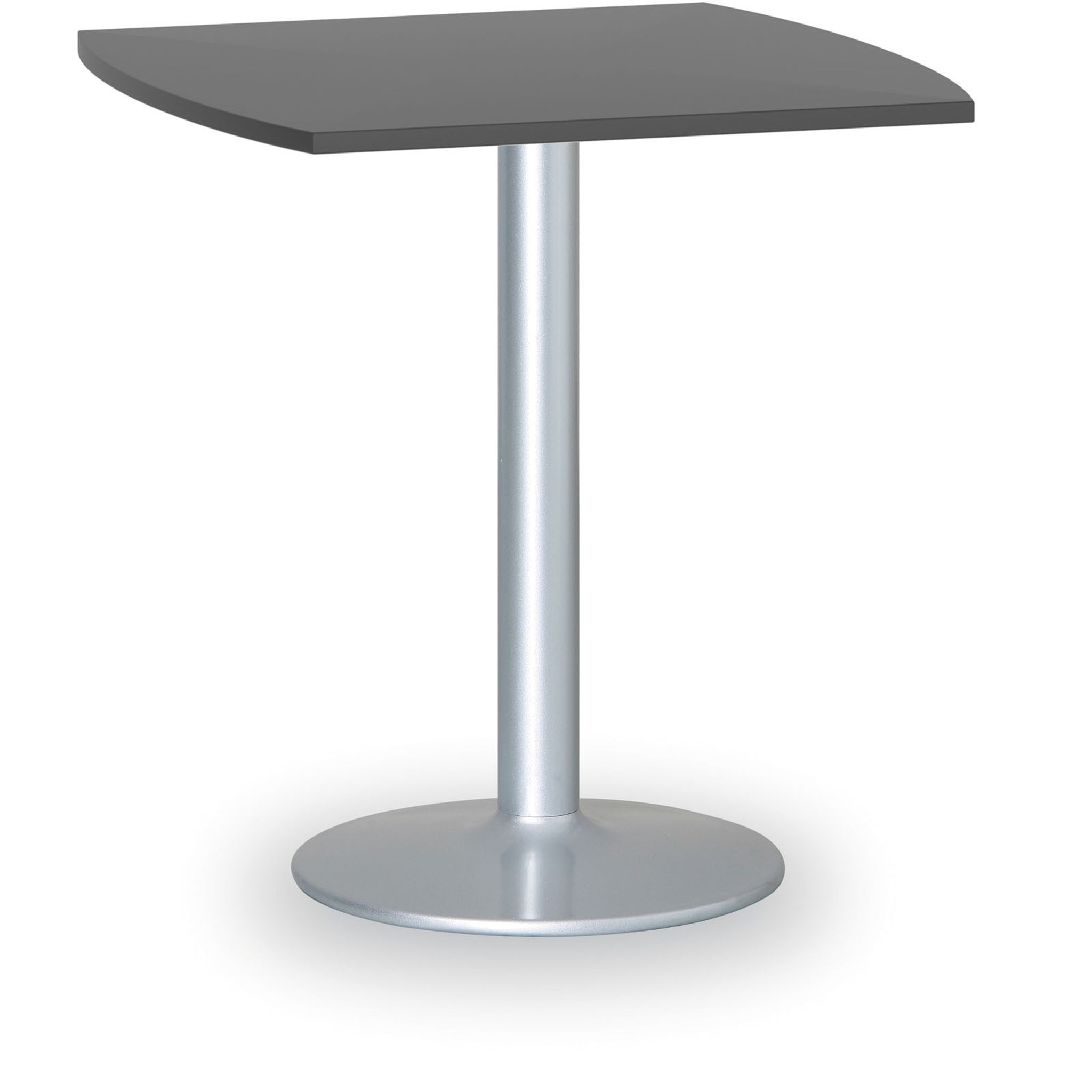 Runder Konferenztisch, Bistrotisch FILIP II, 66x66 cm, graue Metallgestell, Graphit