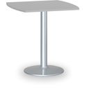 Runder Konferenztisch, Bistrotisch FILIP II, 66x66 cm, graue Metallgestell, graue
