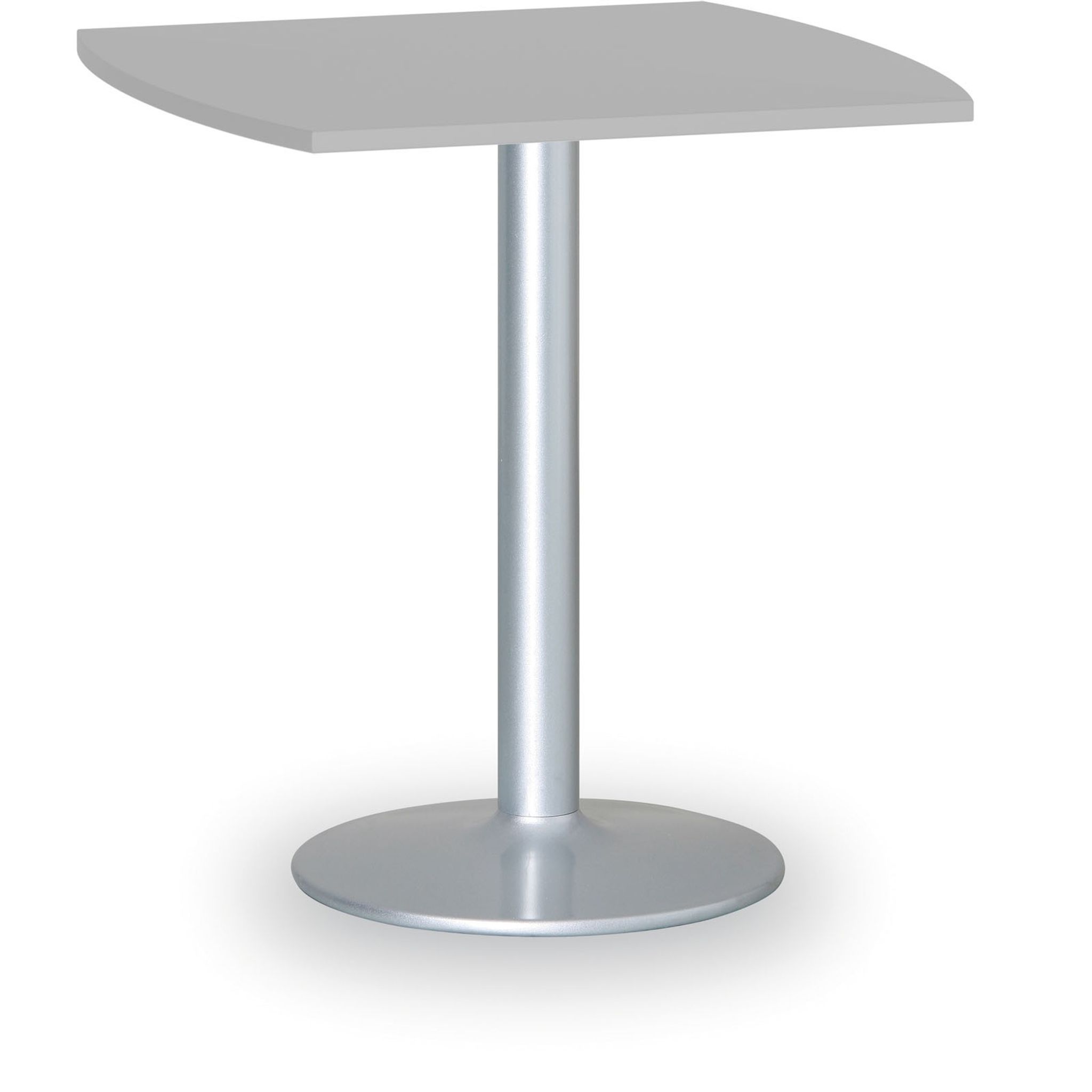 Runder Konferenztisch, Bistrotisch FILIP II, 66x66 cm, graue Metallgestell, graue