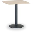 Runder Konferenztisch, Bistrotisch FILIP II, 66x66 cm, schwarze Metallgestell, Birke