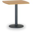 Runder Konferenztisch, Bistrotisch FILIP II, 66x66 cm, schwarze Metallgestell, Buche