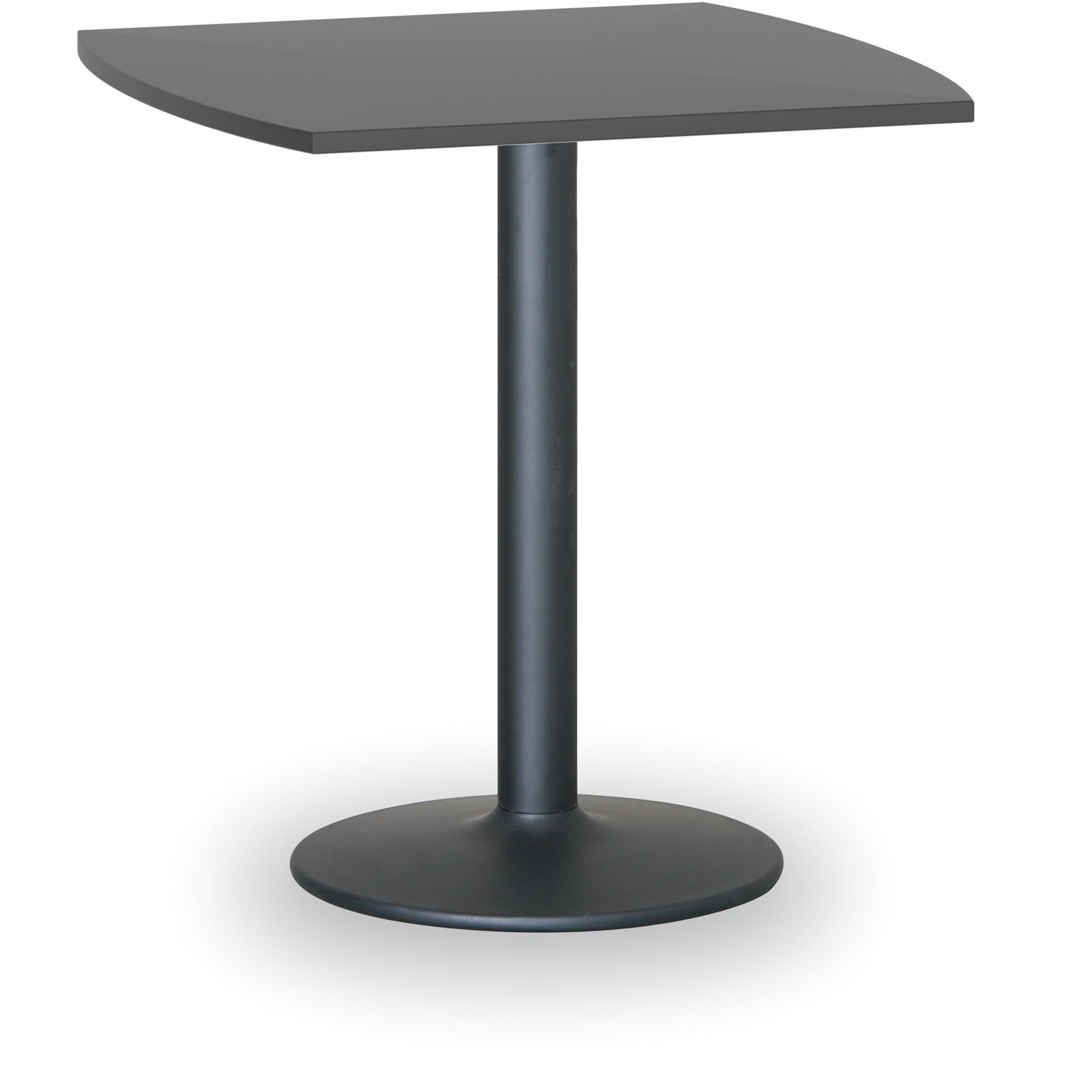 B2B Partner Runder Konferenztisch, Bistrotisch FILIP II, 66x66 cm, schwarze Metallgestell, Graphit